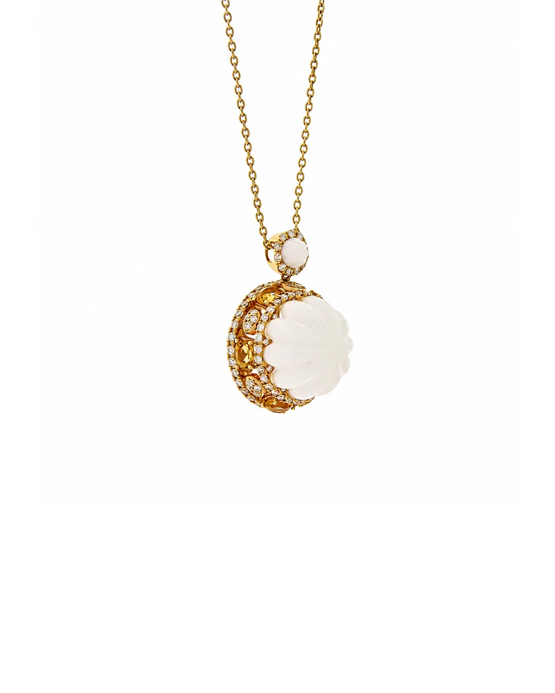 Imperial Agate Stone White Necklace